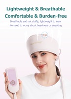 Casque de massage capillaire à pression d'air 6 zones avec chaleur et musique Bluetooth, bonnet de massage automatique rechargeable pour soulager le stress