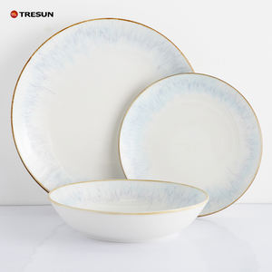 Juego de <span class=keywords><strong>Vajilla</strong></span> de Porcelana de Lujo Europeo Gris Redondo para <span class=keywords><strong>12</strong></span> Personas con Servicio Completo Elegante Japonés y Juego de Tazas - Product Image 5