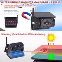 Caméra de recul Iposter solaire sans fil avec détection d'angle mort par IA, magnétique, rechargeable, compatible iOS et Android, 1080P