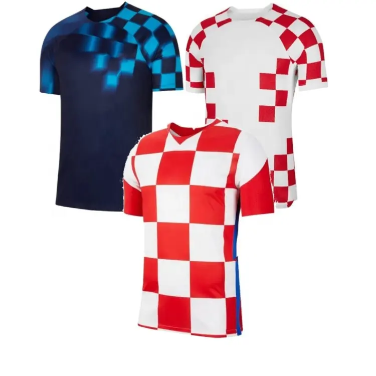 Camisa de futebol doméstica croácia, fornecedor chinês 2022 casa camisa de futebol de futebol croácia novo modelo 2023