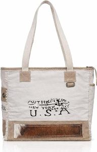 Bolsa de Mano de Lona Premium para Mujer, con Cierre Seguro, Estilo Vintage, Reutilizable, para Compras, Oficina, Trabajo y Viajes - Product Image 3