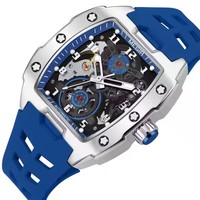 Montre mécanique MEGIR 8602, montre de mode étanche pour homme avec aiguilles lumineuses, mouvement automatique, montre-bracelet de luxe pour homme