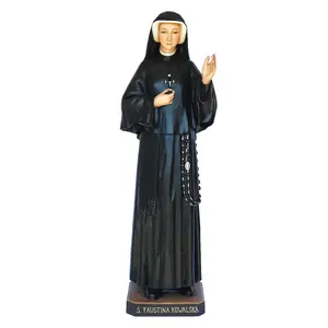 2024 Handmade Resin Crafts Home Decoration Catholic Religious Figure Saint Faustina Kowalska Holy Virgin Statue