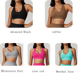 Cuello colgante Espalda hermosa, Sujetador de yoga Desnudo Traje de fitness al aire libre Sujetador deportivo ajustado para correr para <span class=keywords><strong>mujer</strong></span> - Product Image 2
