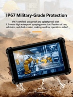 Tablet PC Industrial Resistente con Windows 11, NFC, GPS, Reconocimiento de Huellas Dactilares, IP67 a Prueba de Agua, N5100 8G+128G+5G/WiFi/BT