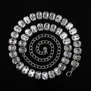 ELLE DANSES Oriental Danse Du Ventre Métal <span class=keywords><strong>Argent</strong></span> Transparent Diamant Hanche Taille Chaîne <span class=keywords><strong>Ceinture</strong></span> Ceintures pour Femmes Adultes Danseurs Du Ventre - Product Image 4