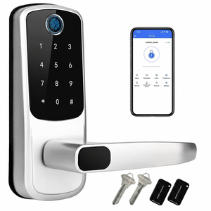 Tuya WiFi Ttlock App Wooden <strong>Door</strong> Entrance Electric Password Biometric Fingerprint Smart <strong>Door</strong> Lock Work With ALEXA Google Home - Product Image 1