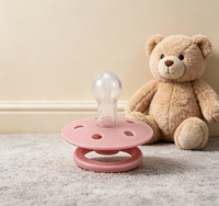 Sucette pour bébé en silicone médical de qualité supérieure, de forme gourde, sans BPA, écologique, avec poignée et circulation d'air à débit variable