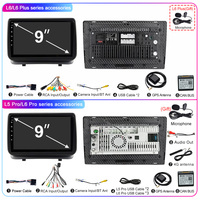 LEHX L6Pro 2 Din Android Auto CarPlay 4G DSP RGB Stéréo GPS pour lecteur multimédia pour Renault Clio III 2005-2014