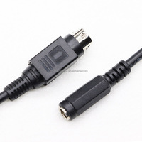 Adaptateur POWERE4PIN mâle à broches rondes vers femelle DC5.5*2.1MM/2.5MM, utilisé pour convertir l'adaptateur en câble de charge 0.2M