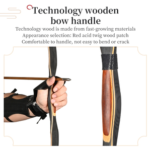 Arc traditionnel STARCN C2 20-40 Lbs, équipement de tir à l'arc, <span class=keywords><strong>composite</strong></span> bambou et époxy, longbow 140cm, arc monobloc pour tir et chasse - Product Image 5