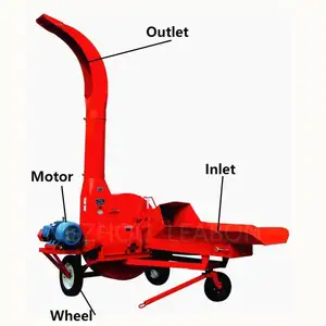 पशुओं को चारा खिलाने वाली घास काटने की मशीन में प्रयुक्त गीला मकई डंठल काटने वाला यंत्र, घास बायोमास स्ट्रॉ चैफ कटर की कीमत