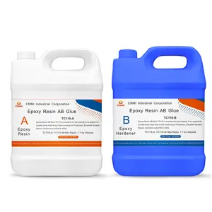 CNMI Epoxy AB Glue Kit Non-toxic Resin Epoxy TC110 1:1 System Crystal Clear Epoxy Resin for Wood Table Top Countertop No VOC