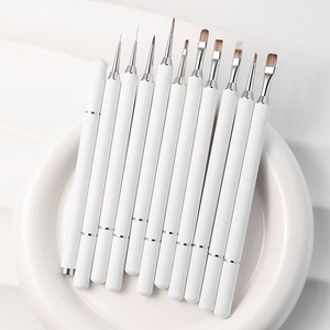 KOUYA BEAUTY Lot de 10 pinceaux pour nail art avec capuchon magnétique, manches ergonomiques, pour manucure, peinture et liner, professionnels pour salons de manucure, vente en gros - Product Image 1
