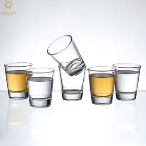 Custom Logo Small Bullet Wine Glass Bar Mixing Glass 2Oz/50Ml Liquor Shot Glass