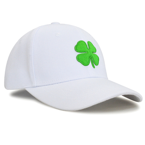 Bán Buôn Trắng Bốn Lá Cỏ Ba Lá Bóng Chày Mũ Chất Lượng Cao Thêu Và In Logo Khuyến Mại Mũ Bóng Chày Mũ - Product Image 2