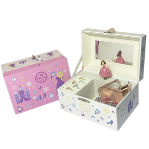 Caja de Música Moderna con Manivela, Diseño de <span class=keywords><strong>Princesa</strong></span> Floral, Bailarina Giratoria, Ecológica, de Papel, con Sonido de los Años 60, para Niñas - Product Image 1
