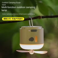 Multifunctionele campingventilatorlamp, oplaadbaar, lange batterijduur, buitenlamp, muggenwerend licht