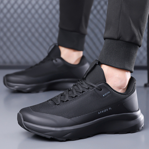Zapatillas Deportivas Casuales Negras Versátiles y Sencillas de Alta Calidad Personalizadas, Ligeras, Antideslizantes e Impermeables para Hombre, Zapatos para Senderismo y Actividades al Aire Libre - Product Image 4