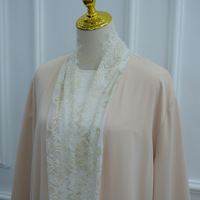 Abaya Modeste 2026 Sharut, Robe Musulmane, Cardigan en Dentelle Florale, Abaya Ouverte de Luxe de Dubaï, Cardigan Frontal pour Femmes Musulmanes
