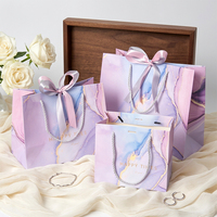 Bolsa de Papel Elegante para Compras con Cinta Decorativa, Ideal para Regalos de Cumpleaños y Festivales, Fabricación de Cintas