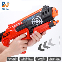 Pabrik Grosir Mainan Pistol Peluru Lunak Busa EVA Bersertifikat ASTM Super Shooter 18 Meter Pistol Peluru Plastik untuk Anak-anak