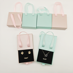 Boutique Pink Earrings Drawer Box | Handled Sliding Case | Sustainable Supply - Product Image 2
