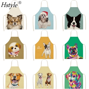 68x55cm cucina famiglia adulto antivegetativa grembiule senza maniche poliestere cane serie animali tuta stampata SD2015 - Product Image 1