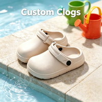 Zuecos de Jardín Unisex Personalizados OEM Ligeros Antideslizantes de EVA con Punta Cerrada y Correa de Talón Pivotante para Niños y Niñas