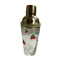Shaker à cocktails en verre sans plomb 400 ml avec couvercle en acier inoxydable, mélangeur de boissons professionnel pour barman, usage domestique et en gros