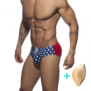 <span class=keywords><strong>Maillot</strong></span> de bain Triangle avec imprimé étoile, couleur assortie, coupe Large, Sexy, costume de bain pour hommes, GZFZ-AD135-1 - Product Image 2
