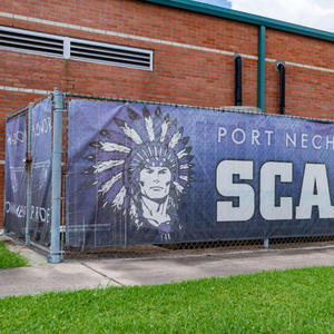 Pancarta de vinilo de red gigante Pancarta de vinilo de red reutilizable permeable al viento para envoltura de barrera - Product Image 6