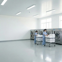 Nouvelle machine à laver, sécher, repasser et plier le linge électrique de qualité européenne 50 kg entièrement automatique, commerciale/industrielle, en acier inoxydable
