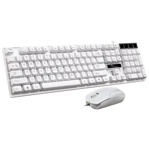 Set Keyboard dan Mouse Universal, Game Rumah Kantor Hemat Biaya USB untuk Laptop/Desktop untuk Win/Mac
