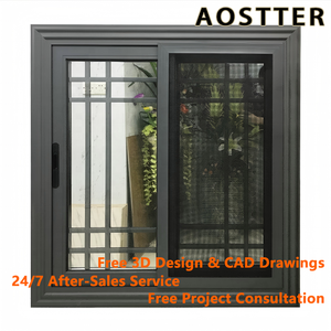 AOSTTER Finestre Scorrevoli Moderne in Alluminio a Doppio Vetro con Zanzariera Antifurto e Ventilazione per Uso Domestico - Product Image 1