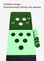 Tapis de putting de golf, ensemble de mini-parcours de golf, putting green 0,5x3m, gazon artificiel portable et durable, pour adultes, intérieur/extérieur