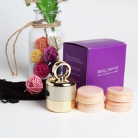 Masseur vibrant électrique portable Amily avec tête remplaçable, sans traces de poudre, pour le maquillage et la beauté
