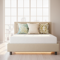   Matelas court Queen de 8 pouces en mousse à mémoire de forme, fermeté moyenne, respirant, soulagement de la pression, certifié CertiPUR-US, mélange de polyester