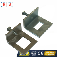 Plaque de base triangulaire en métal robuste pour profilé d'angle, fixation au sol pour systèmes de support MEP