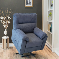 Sillón reclinable eléctrico moderno con control remoto, sillón reclinable para ancianos, sillón de masaje con calefacción y elevación