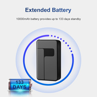 Rastreador GPS 4G LTE Recargable con Batería de Larga Duración de 10000mAh, Magnético, para Rastreo Vehicular en Logística de Flotas, Compatible con PC