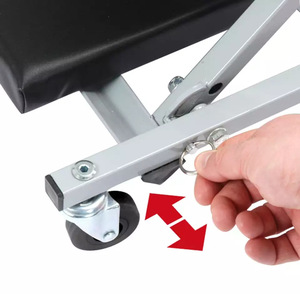 Chariot de réparation automobile pliable <span class=keywords><strong>en</strong></span> <span class=keywords><strong>cuir</strong></span> de type Z, confortable et à surface douce, populaire sur le marché, 40 pouces, avec appui-tête - Product Image 4