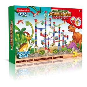 Juego de canicas de plástico brillante de 192 piezas con elevador motorizado, juguetes de bloques de construcción, regalos de Pascua para niños y niñas - Product Image 1