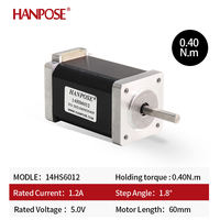 Hanpose 12V 14HS6012 motor paso a paso dos fases 1.2A 0.4N. M 1,8 grados alto par nema14 motor paso a paso para fresadora CNC