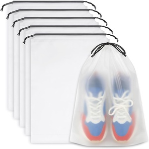 Bolsa de Embalaje con Cordón Personalizada, Bolsa de Plástico Transparente Esmerilada de Eva para Ropa, Bolsa para Zapatos con Cordón y Logotipo Impreso - Product Image 1