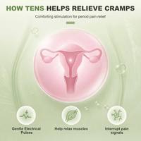 Appareil TENS sans fil DOMAS 023H pour usage domestique, physiothérapie, récupération musculaire, soulagement des crampes menstruelles et des douleurs de règles, 26 modes, 25