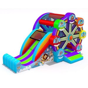 Structure gonflable combinée toboggan et grande roue de qualité commerciale, utilisable en eau et en air, pour le plaisir au <span class=keywords><strong>parc</strong></span> aquatique - Product Image 1