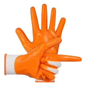 Nitrile Work Gloves Men Safety/waterproof Gloves Construction/heavy Duty Gloves Rubber