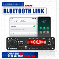 Tarjeta Decodificadora de Audio Digital para Coche, 12V 50W, con Micrófono, USB, TF, Radio FM, Altavoz, Manos Libres, Reproductor MP3 y Grabadora de Voz