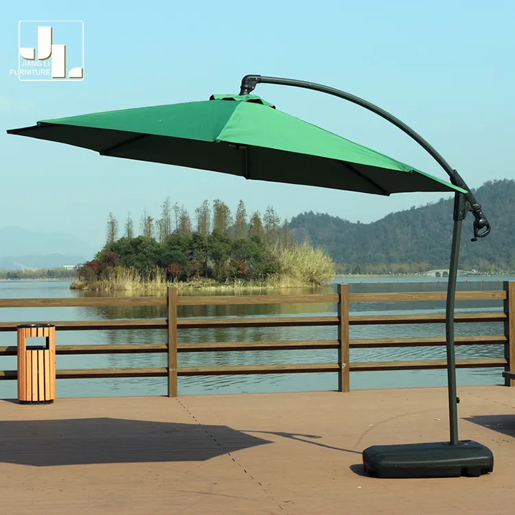 Durable Modern Courtyard Outdoor Garden Hotel Beach Umbrella Sunshade Banana Hanging Umbrella For Villa Swimming Pool Terrace
